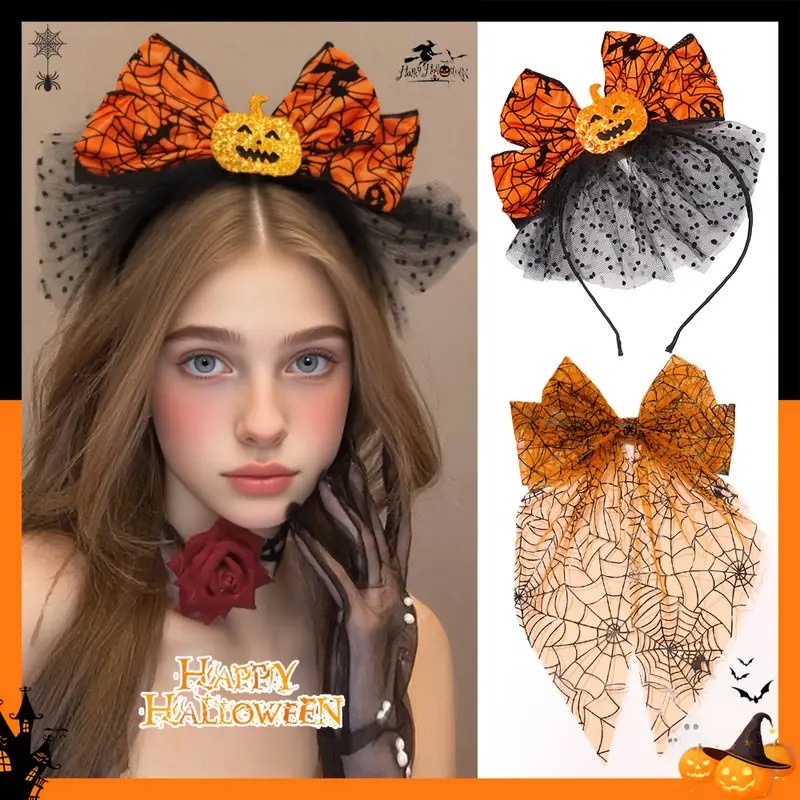 Cosplay Prop Bow - Оранжевая повязка на голову с тыквой