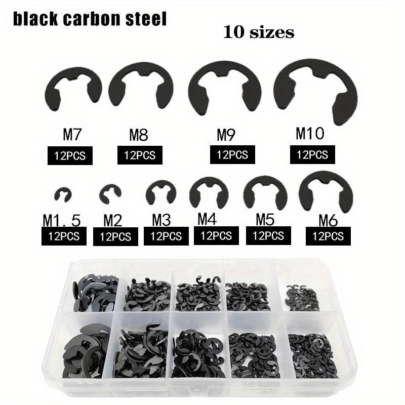 Snap Fastener Set - Набор из 120 миниатюрных черных стопорных