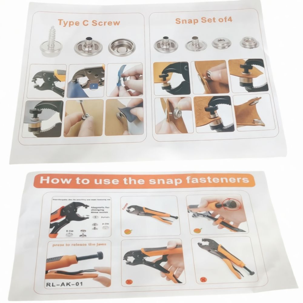 Набор ручных щипцов для устано – обзор и цена Snap Fastener Set